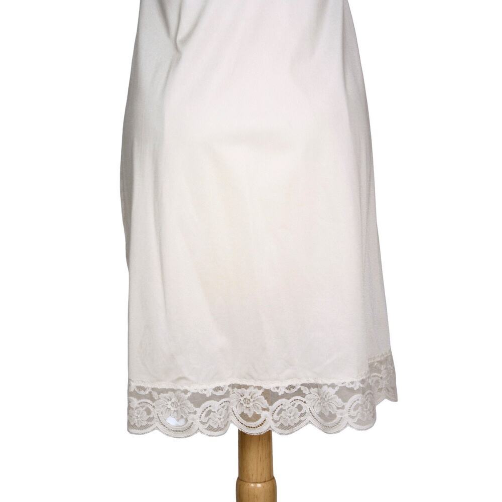 Vintage Ivory Full Slip Size 34 Lace Trim Nylon Dress Slip Lingerie - Hey Viv - Picture 6 of 7